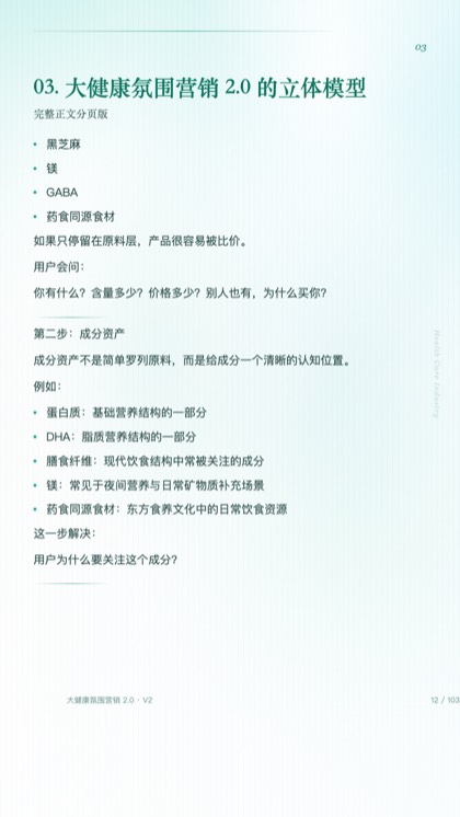 03. 大健康氛围营销 2.0 的立体模型