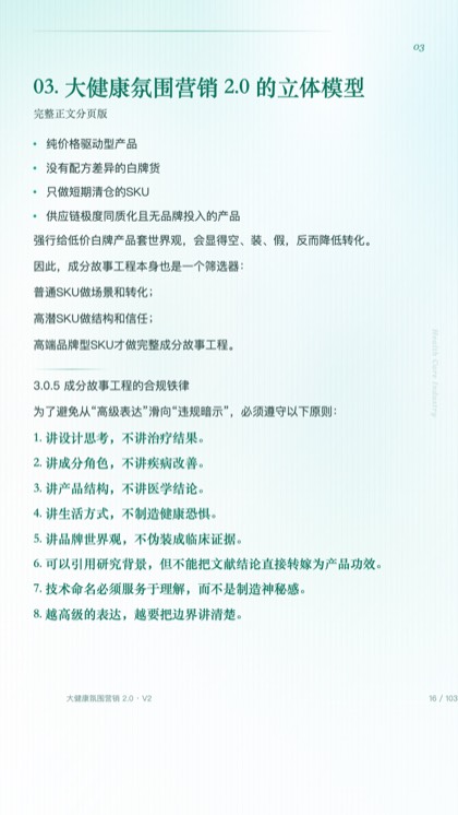 03. 大健康氛围营销 2.0 的立体模型