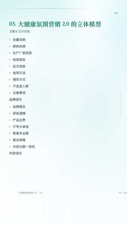 03. 大健康氛围营销 2.0 的立体模型