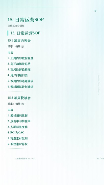 15. 日常运营SOP